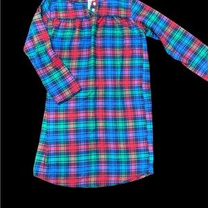 Lands' End Multicolor Plaid Kids Nightgown